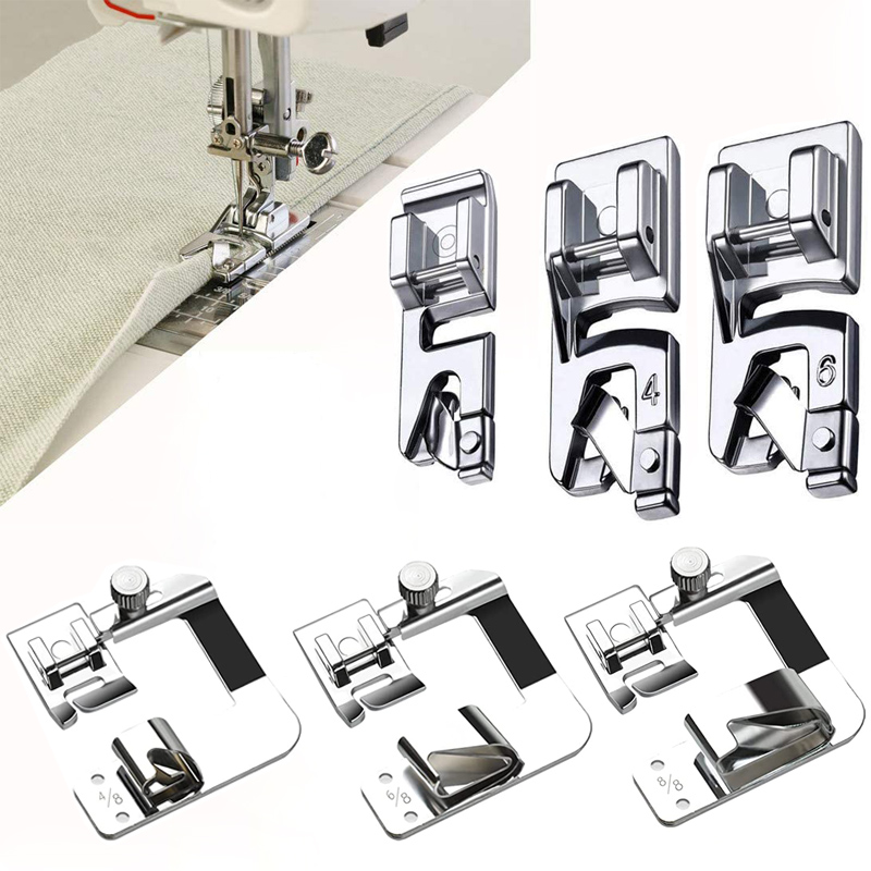 Sewing Gauge Ruler - 3Pcs Rolled Hem Sewing Machine Presser