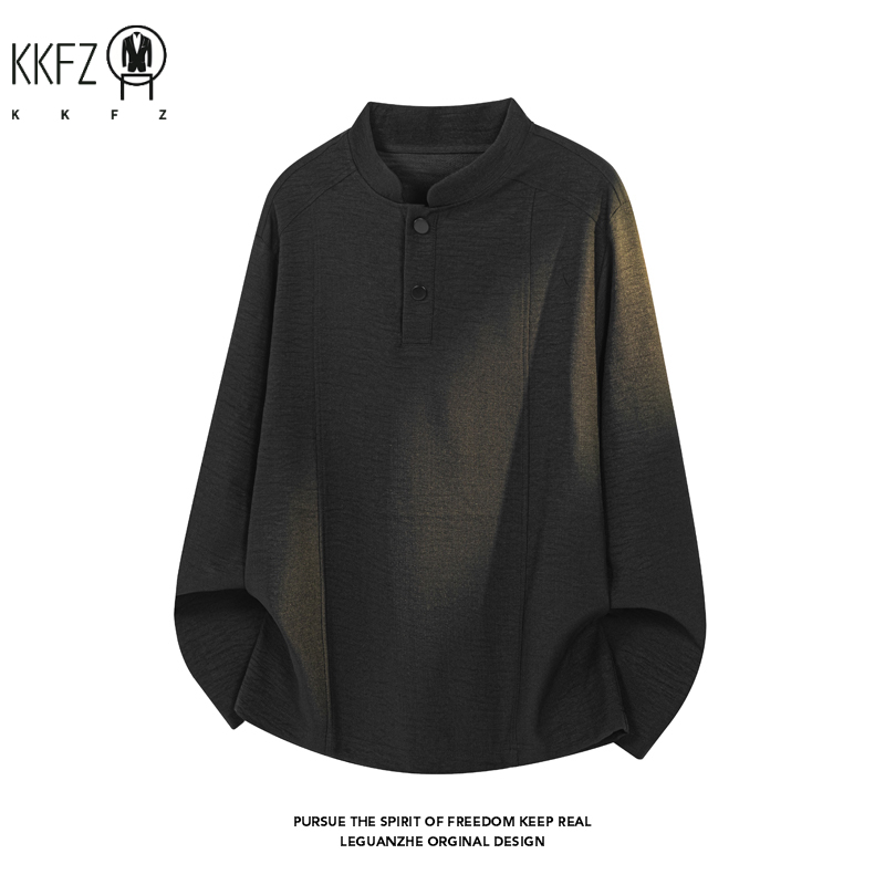 Sewing Gathering - Male Minimalist Mandarin Neck Long Sleeve