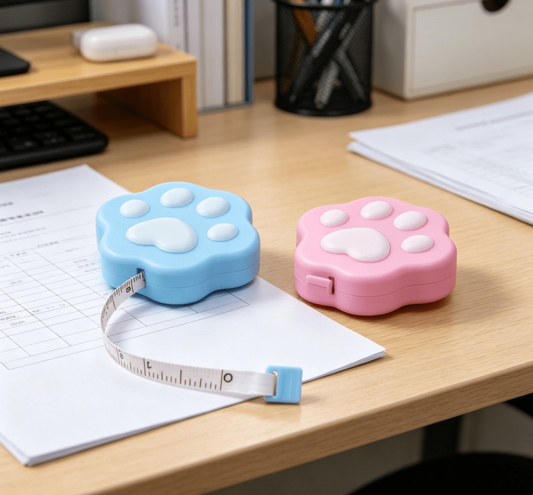 Sewing Gauge Ruler - Kawaii Cat Paw Shape Retractable Measuring
