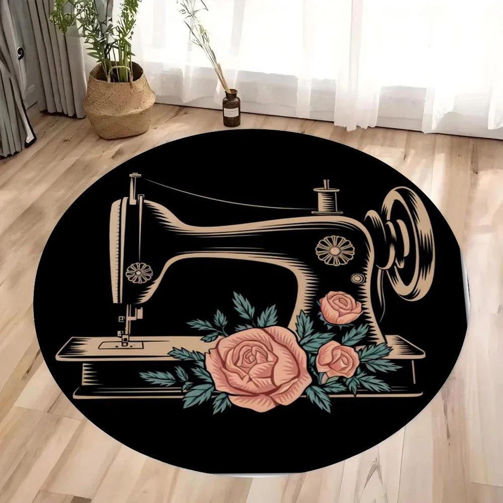 ~O~Vintage Sewing Machine Roun - đánh giá và giá Vintage Sewing Textile