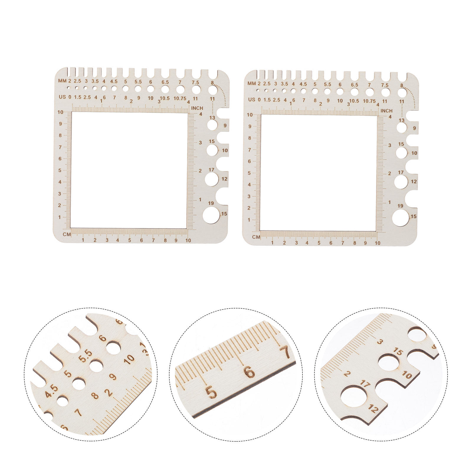 2Pcs Wooden Knitting Gauge Rul - đánh giá và giá Sewing Gauge Ruler