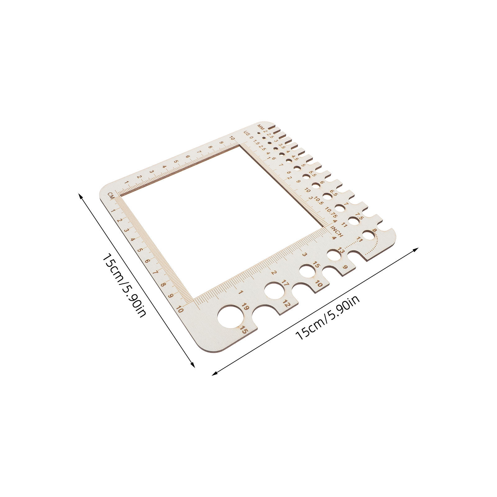 2Pcs Wooden Knitting Gauge Rul - đánh giá và giá Sewing Gauge Ruler
