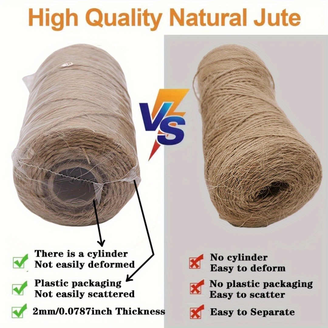 2/3/4mm Natural Jute Rope Stri - đánh giá và giá Vintage Sewing Textile