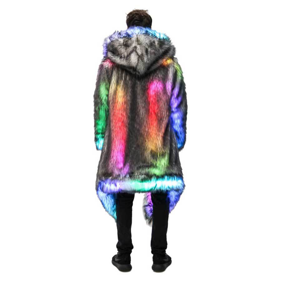 Faux Fur Coat Men Hooded Outer - đánh giá và giá Sewing V