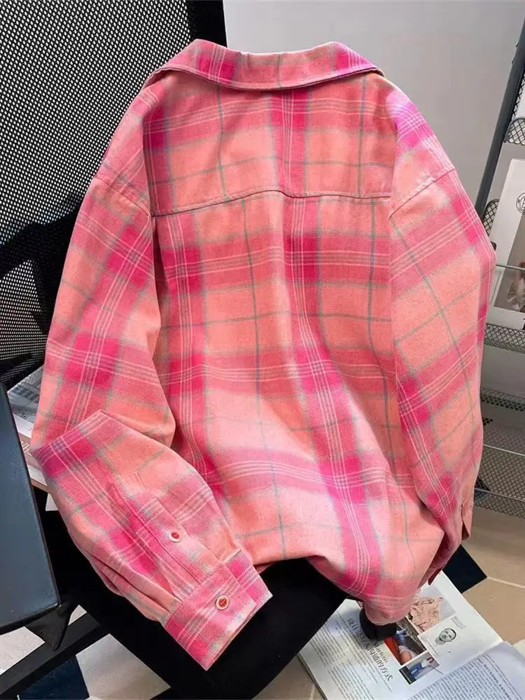 Y2k American Vintage Pink Plai - đánh giá và giá Sewing V