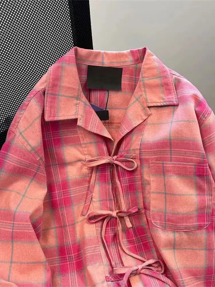 Y2k American Vintage Pink Plai - đánh giá và giá Sewing V